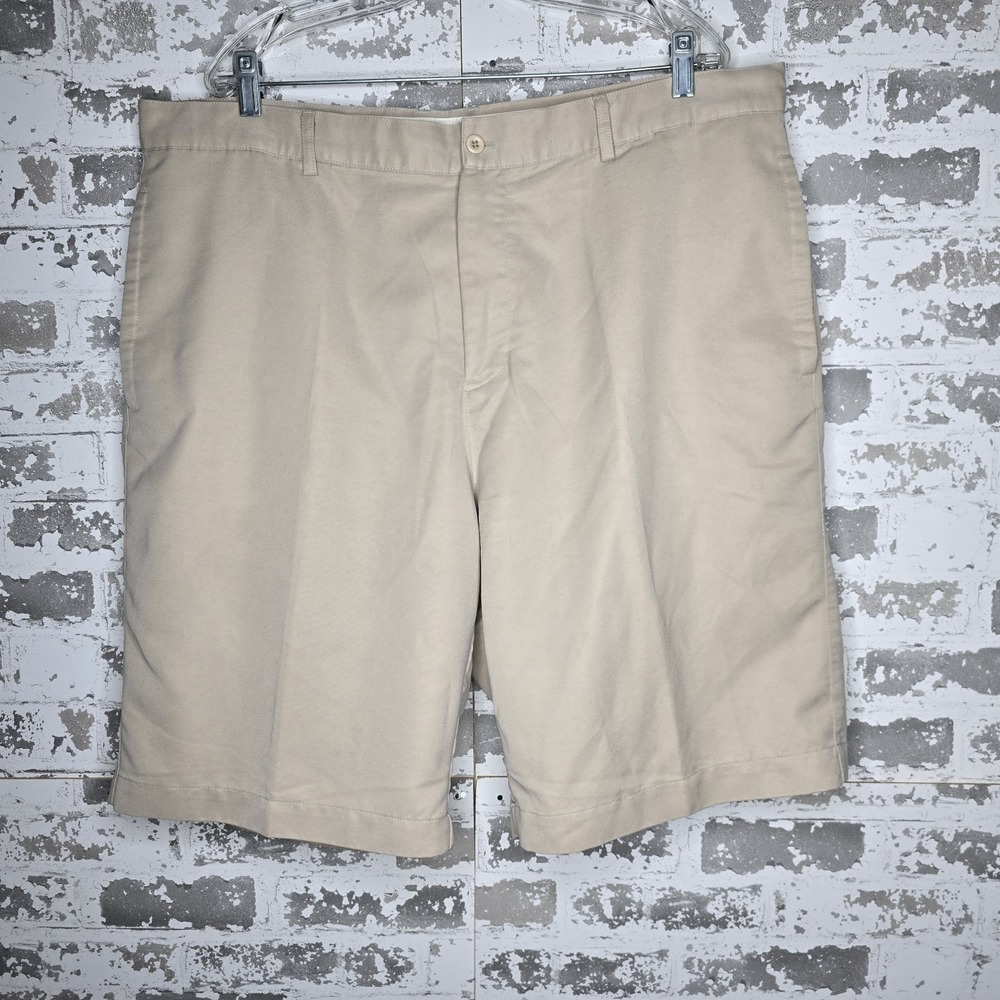Bamboo Cay Shorts Men 40 Beige Fine Resortwear 10" Inseam Travel Vacation Casual
